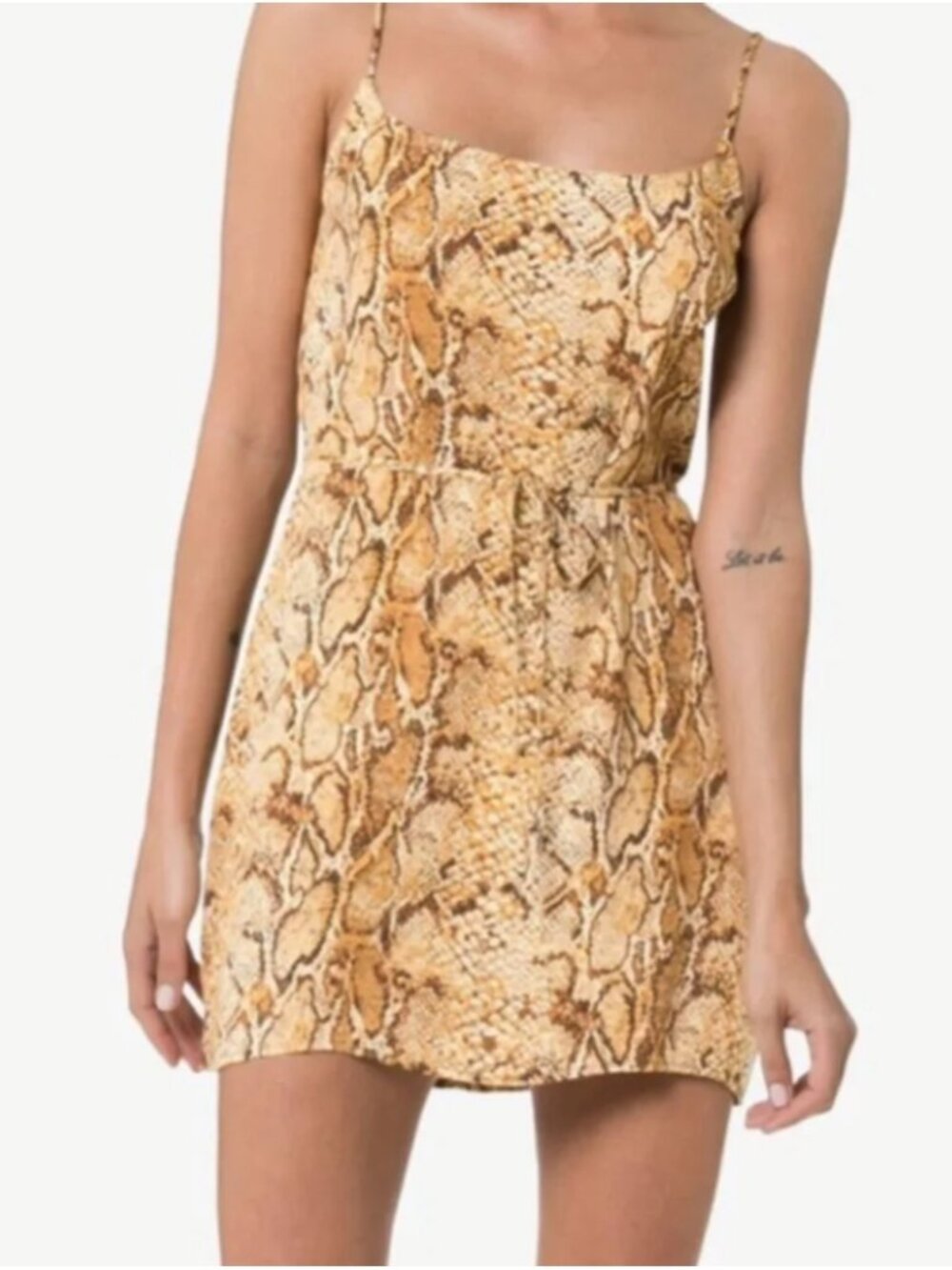 Reformation Vivette Snake Print Mini Dress Women's Large Python Cocktail Party